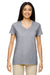 Gildan G500VL Womens Short Sleeve V-Neck T-Shirt Heather Graphite Grey Front
