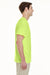 Gildan G530 Mens Short Sleeve Crewneck T-Shirt w/ Pocket Safety Green Side