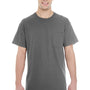 Gildan Mens Short Sleeve Crewneck T-Shirt w/ Pocket - Charcoal Grey