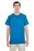 Gildan G530 Mens Short Sleeve Crewneck T-Shirt w/ Pocket Sapphire Blue Front