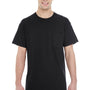 Gildan Mens Short Sleeve Crewneck T-Shirt w/ Pocket - Black