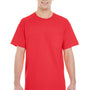 Gildan Mens Short Sleeve Crewneck T-Shirt w/ Pocket - Red