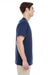 Gildan G530 Mens Short Sleeve Crewneck T-Shirt w/ Pocket Navy Blue Side