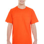 Gildan Mens Short Sleeve Crewneck T-Shirt w/ Pocket - Orange