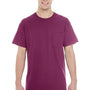 Gildan Mens Short Sleeve Crewneck T-Shirt w/ Pocket - Maroon