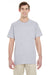 Gildan G530 Mens Short Sleeve Crewneck T-Shirt w/ Pocket Grey Front