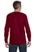 Gildan G540 Mens Long Sleeve Crewneck T-Shirt Garnet Red Back