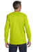 Gildan G540 Mens Long Sleeve Crewneck T-Shirt Safety Green Back