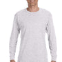 Gildan Mens Long Sleeve Crewneck T-Shirt - Ash Grey