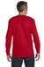Gildan G540 Mens Long Sleeve Crewneck T-Shirt Red Back