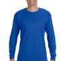 Gildan Mens Long Sleeve Crewneck T-Shirt - Royal Blue