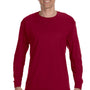 Gildan Mens Long Sleeve Crewneck T-Shirt - Cardinal Red