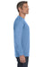 Gildan G540 Mens Long Sleeve Crewneck T-Shirt Carolina Blue Side