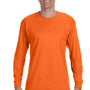 Gildan Mens Long Sleeve Crewneck T-Shirt - Safety Orange