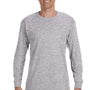 Gildan Mens Long Sleeve Crewneck T-Shirt - Sport Grey