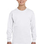 Gildan Youth Long Sleeve Crewneck T-Shirt - White