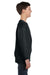Gildan G540B Youth Long Sleeve Crewneck T-Shirt Black Side
