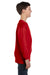 Gildan G540B Youth Long Sleeve Crewneck T-Shirt Red Side