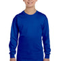 Gildan Youth Long Sleeve Crewneck T-Shirt - Royal Blue