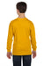 Gildan G540B Youth Long Sleeve Crewneck T-Shirt Gold Back