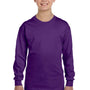 Gildan Youth Long Sleeve Crewneck T-Shirt - Purple