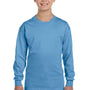 Gildan Youth Long Sleeve Crewneck T-Shirt - Carolina Blue