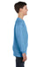 Gildan G540B Youth Long Sleeve Crewneck T-Shirt Carolina Blue Side