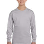 Gildan Youth Long Sleeve Crewneck T-Shirt - Sport Grey