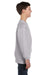 Gildan G540B Youth Long Sleeve Crewneck T-Shirt Sport Grey Side