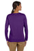 Gildan G540L Womens Long Sleeve Crewneck T-Shirt Purple Back