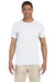Gildan G640 Mens Softstyle Short Sleeve Crewneck T-Shirt White Front