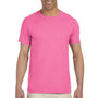 Gildan Mens Softstyle Short Sleeve Crewneck T-Shirt - Azalea Pink