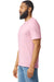 Gildan 64000/G640 Mens Softstyle Short Sleeve Crewneck T-Shirt Light Pink SIde