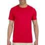 Gildan Mens Softstyle Short Sleeve Crewneck T-Shirt - Cherry Red