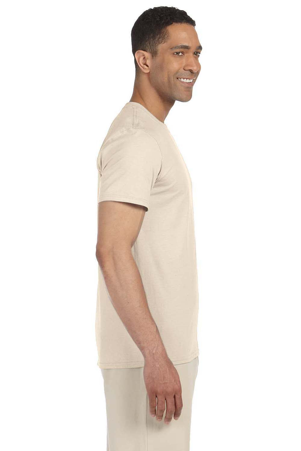 Gildan G640 Mens Softstyle Short Sleeve Crewneck T-Shirt Natural Side
