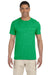 Gildan G640 Mens Softstyle Short Sleeve Crewneck T-Shirt Heather Irish Green Front