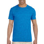 Gildan Mens Softstyle Short Sleeve Crewneck T-Shirt - Heather Royal Blue