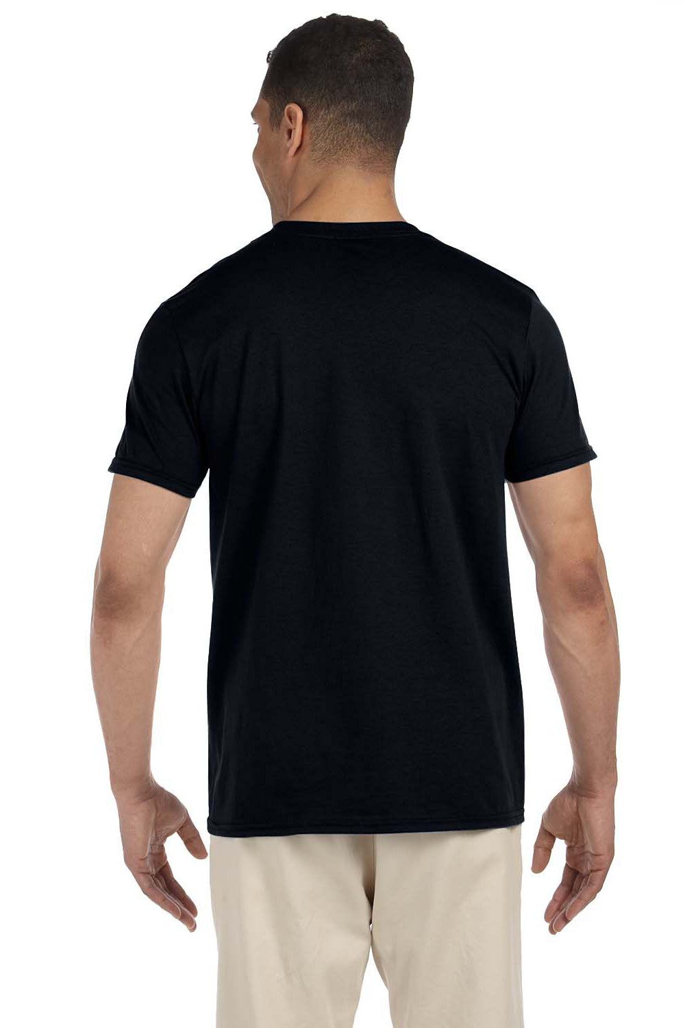 Gildan G640 Mens Softstyle Short Sleeve Crewneck T-Shirt Black Back