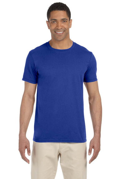 Gildan G640 Mens Softstyle Short Sleeve Crewneck T-Shirt Royal Blue Front