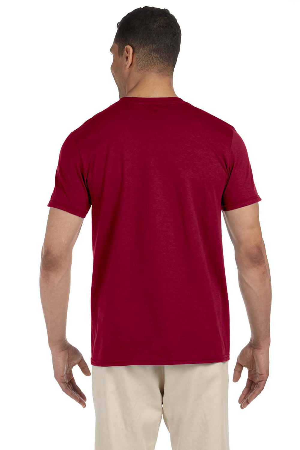 Gildan G640 Mens Softstyle Short Sleeve Crewneck T-Shirt Cardinal Red Back