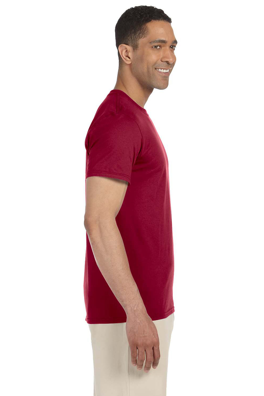 Gildan G640 Mens Softstyle Short Sleeve Crewneck T-Shirt Cardinal Red Side