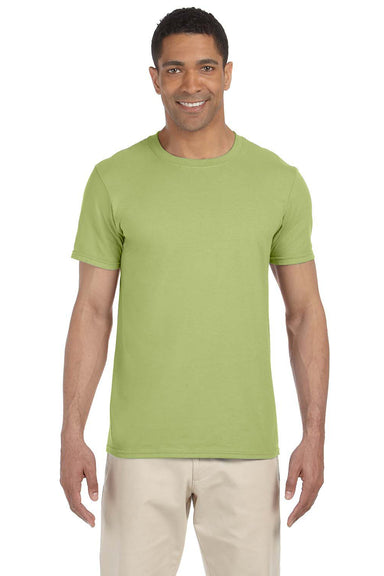 Gildan G640 Mens Softstyle Short Sleeve Crewneck T-Shirt Kiwi Green Front