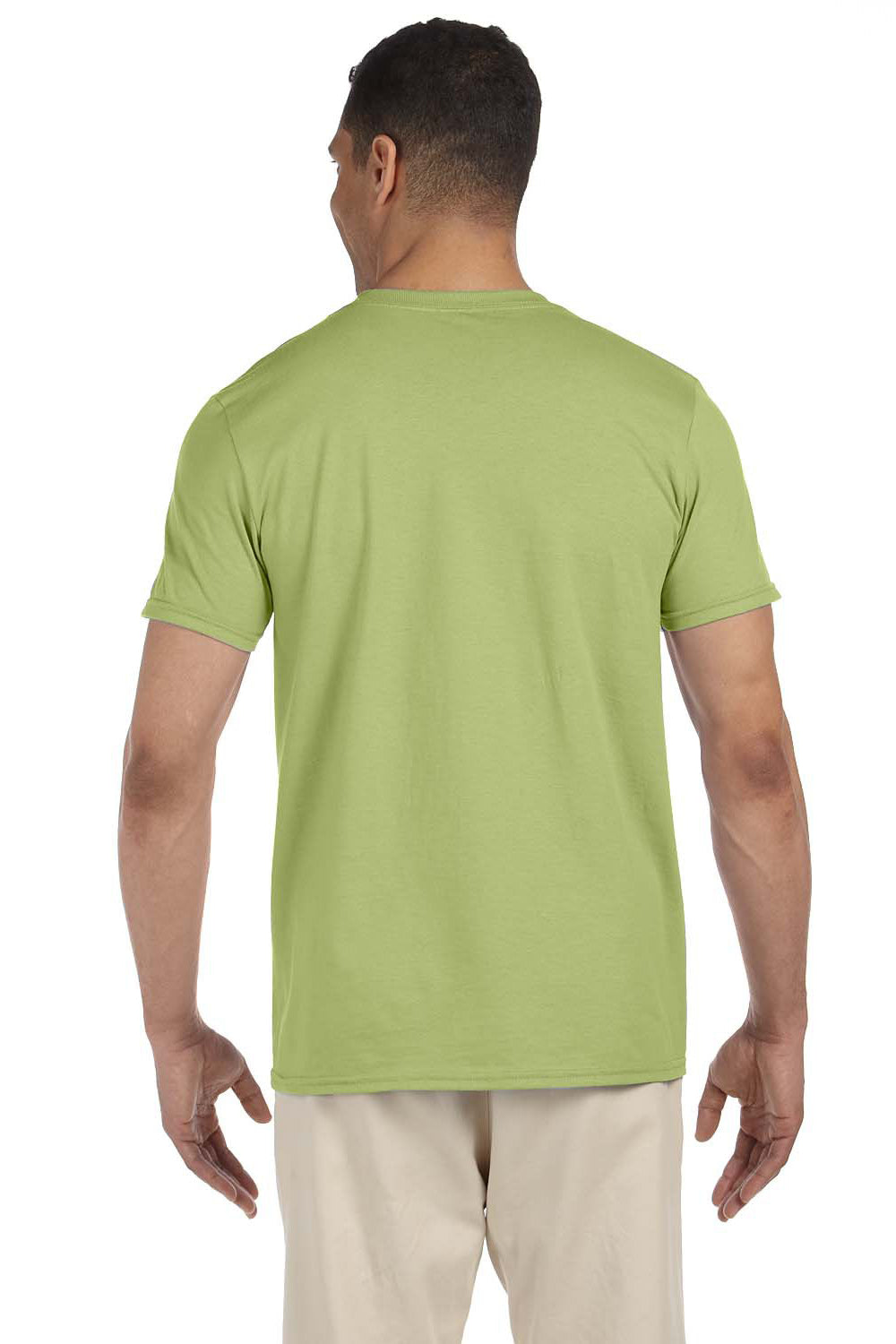 Gildan G640 Mens Softstyle Short Sleeve Crewneck T-Shirt Kiwi Green Back