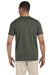 Gildan G640 Mens Softstyle Short Sleeve Crewneck T-Shirt Military Green Back