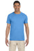 Gildan G640 Mens Softstyle Short Sleeve Crewneck T-Shirt Iris Blue Front