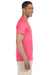 Gildan G640 Mens Softstyle Short Sleeve Crewneck T-Shirt Coral Silk Pink Side