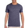 Gildan Mens Softstyle Short Sleeve Crewneck T-Shirt - Heather Navy Blue