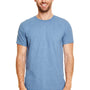 Gildan Mens Softstyle Short Sleeve Crewneck T-Shirt - Heather Indigo Blue