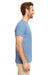 Gildan G640 Mens Softstyle Short Sleeve Crewneck T-Shirt Heather Indigo Blue Side