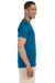 Gildan G640 Mens Softstyle Short Sleeve Crewneck T-Shirt Antique Sapphire Blue Side